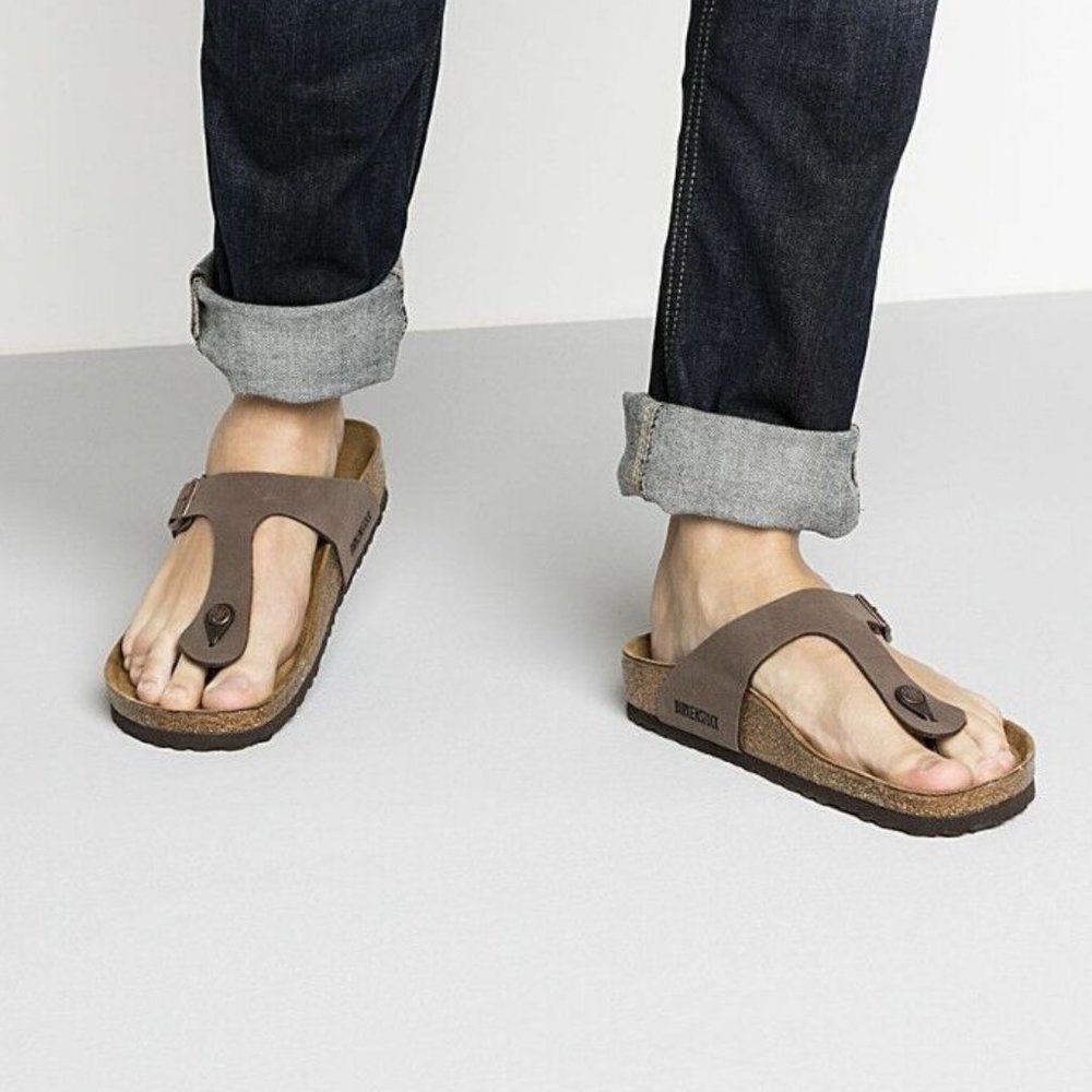 Birkenstock Nubuck Birko-Flor GIZEH - Mocca Brown (Pre-Loved) Size 42 - Picture 2 of 5